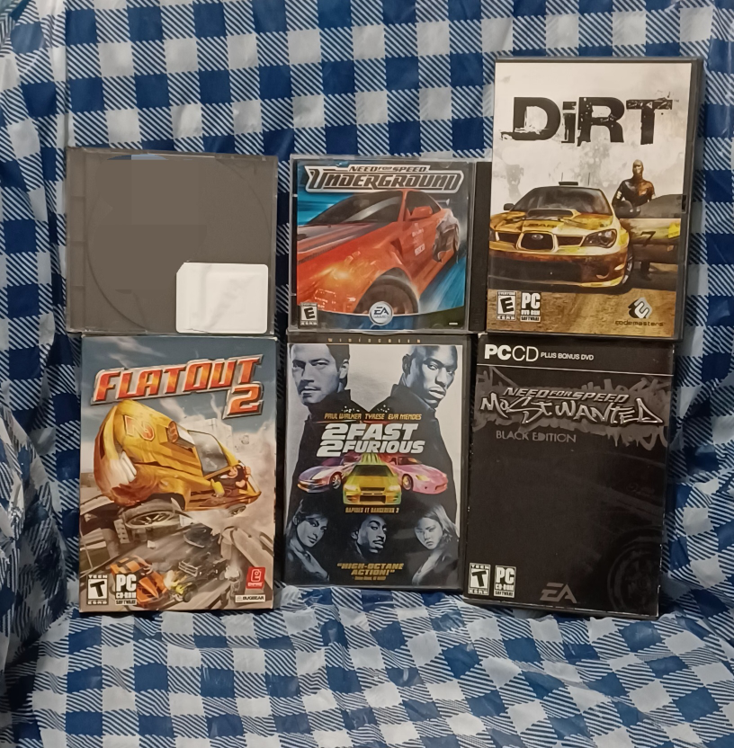 6pcs PC Car Race GaMEs for 75