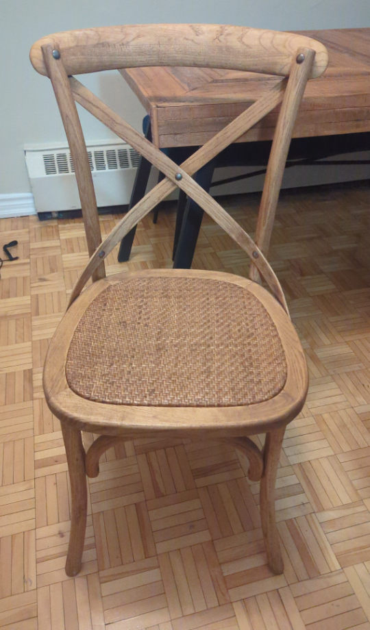 Elm Cross back chair x2