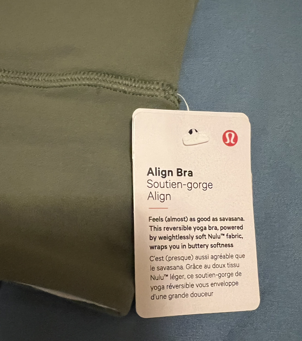 NWT Lululemon align bra - Size 8 image indicator(4)