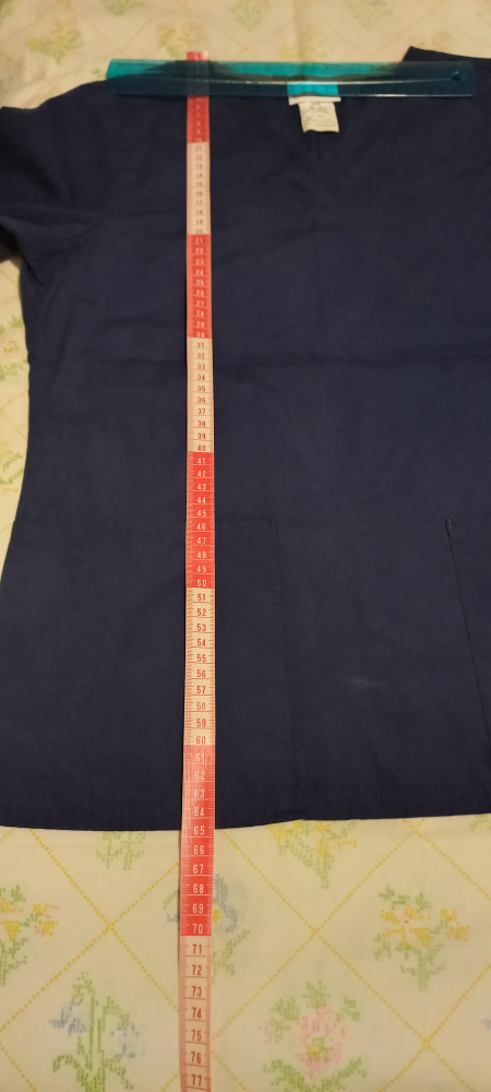 XS Navy Blue Women's Scrub Top (Measurements Provided) - photo 4