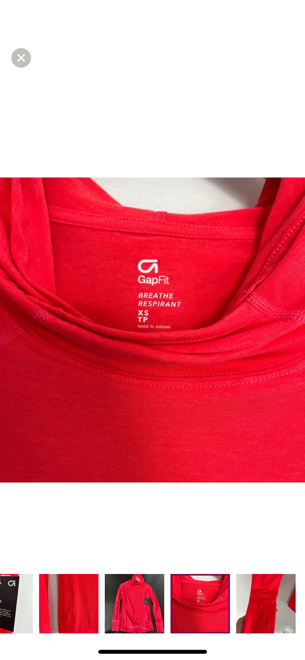 New with tags GapFit Coral hoodie XS image indicator(2)