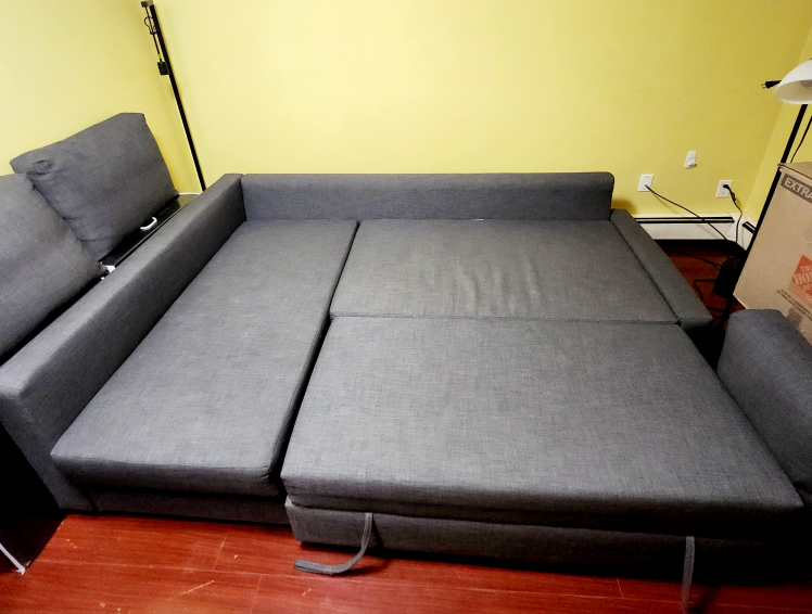 L-Shaped  grey sofa-bed / storage - photo 5