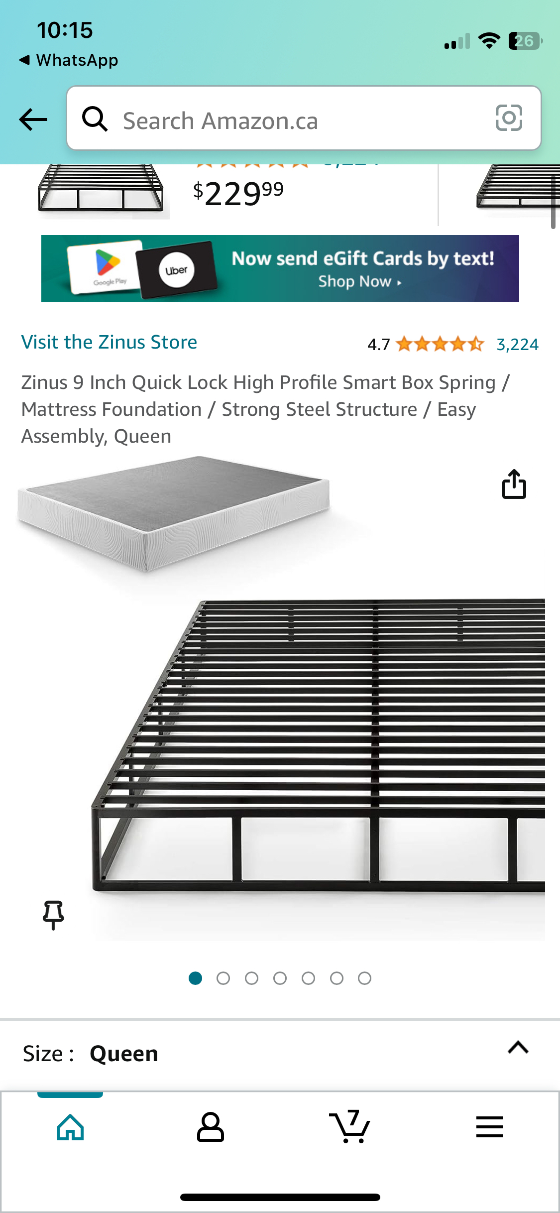 (Queen)Box frame, Box spring