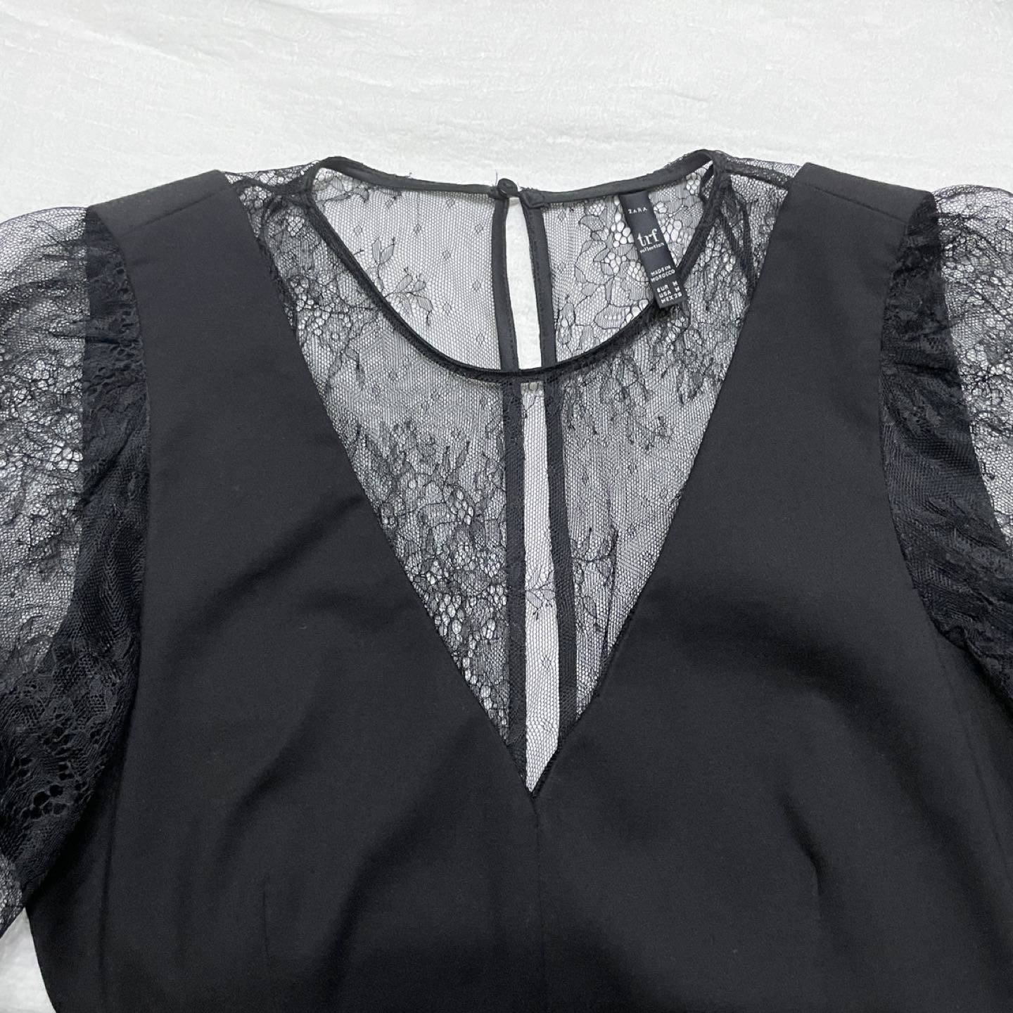 Zara Black Dress with Lace (Size M) image indicator(5)
