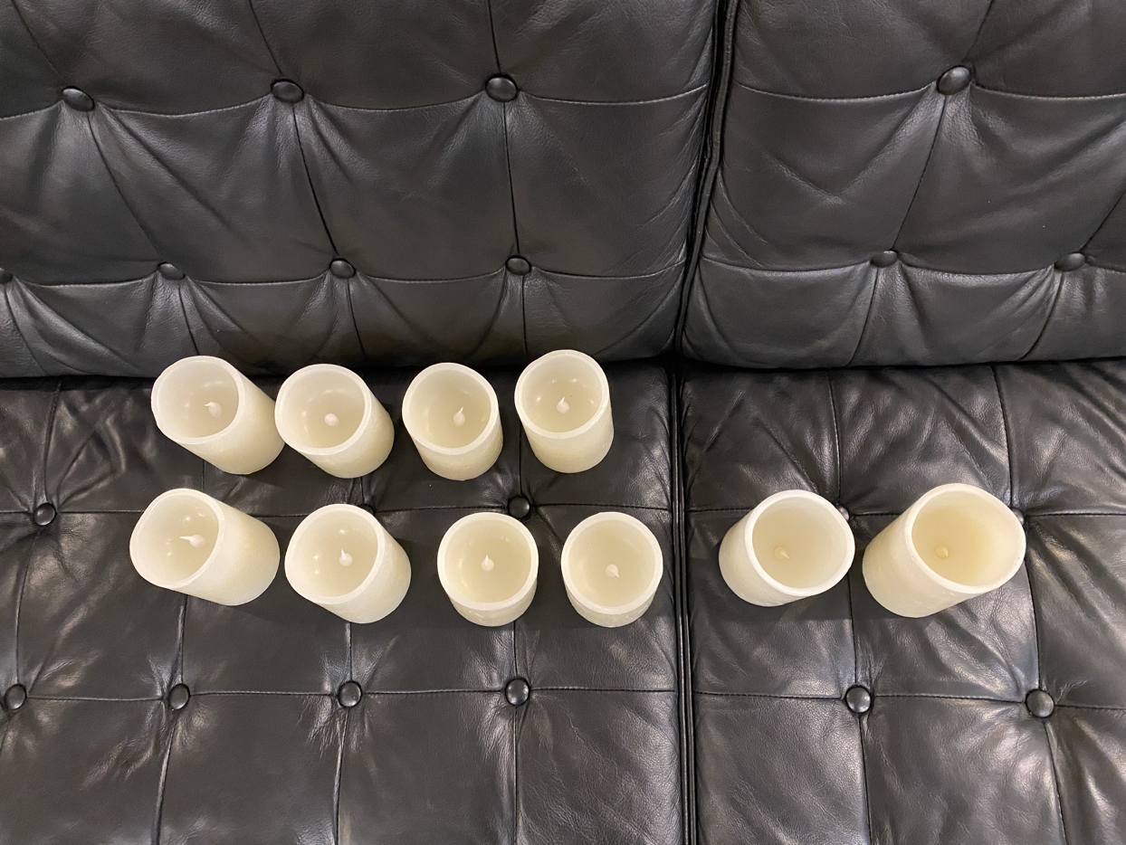 🕯️ 10 LED wax candles (assorted size), batteries included - photo 2