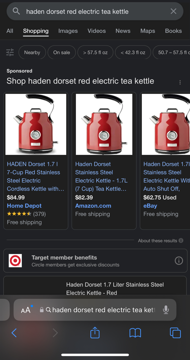 haden dorset red electric tea kettle - photo 4