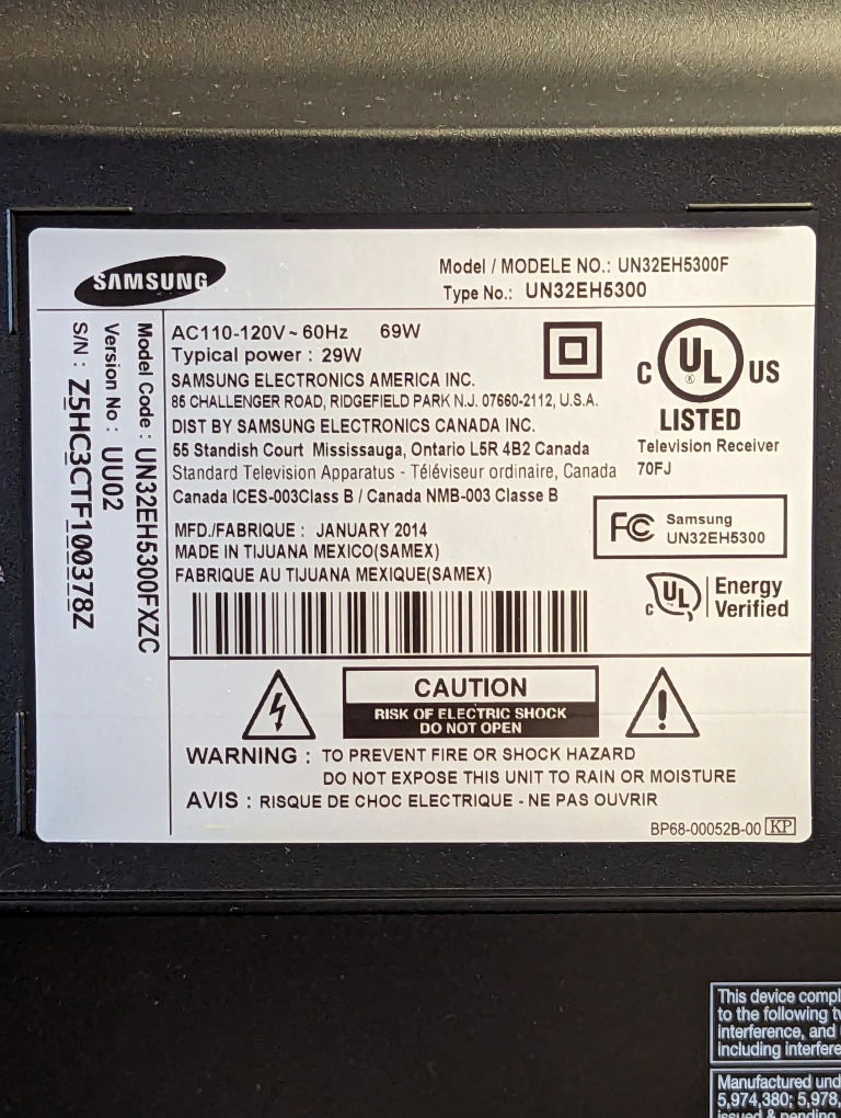 Samsung 32" TV 📺 model UN32EH5300F image indicator(4)