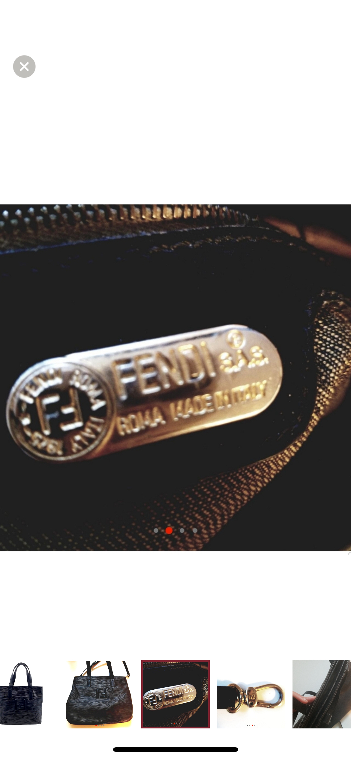 Authentic Fendi Vintage Black Leather Shoulder Bag - photo 3