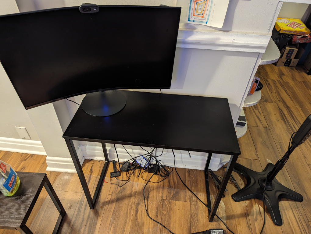 SHW Home Office 32-Inch Computer Desk, Black - photo 4