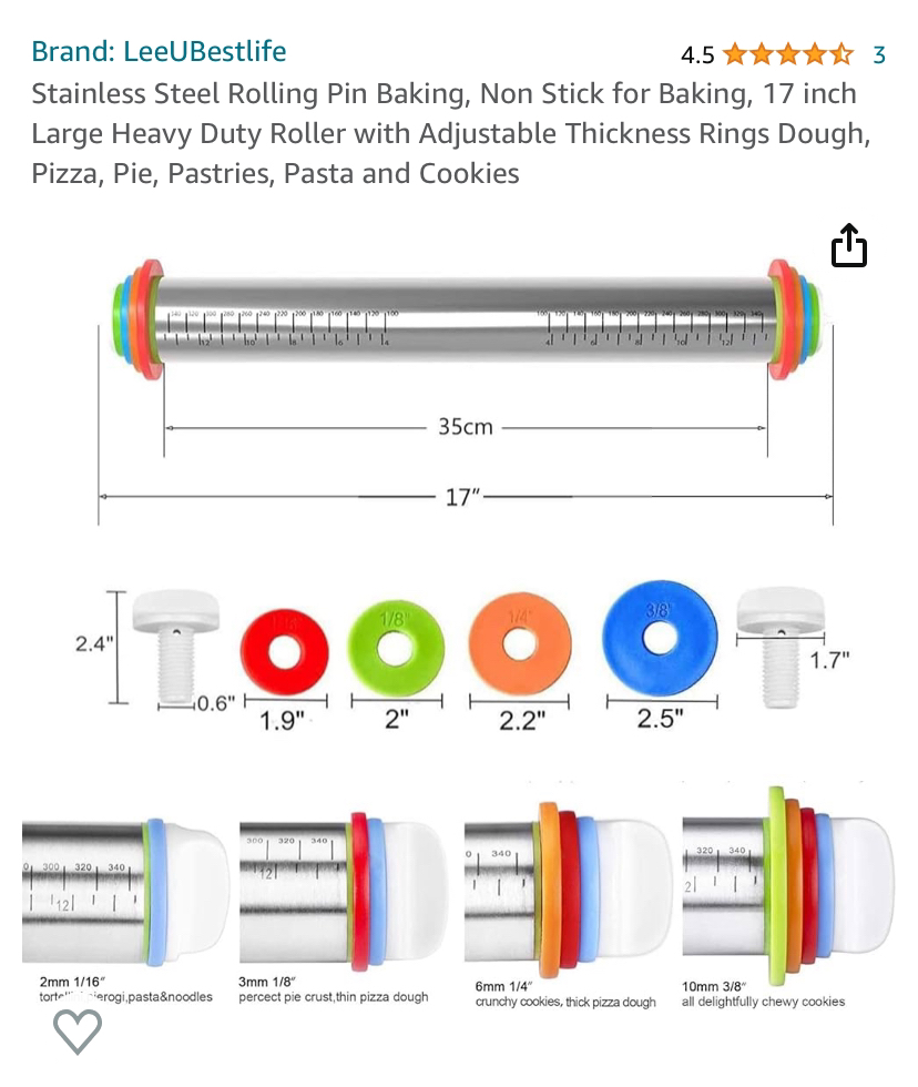 Stainless Steel Rolling Pin image indicator(3)