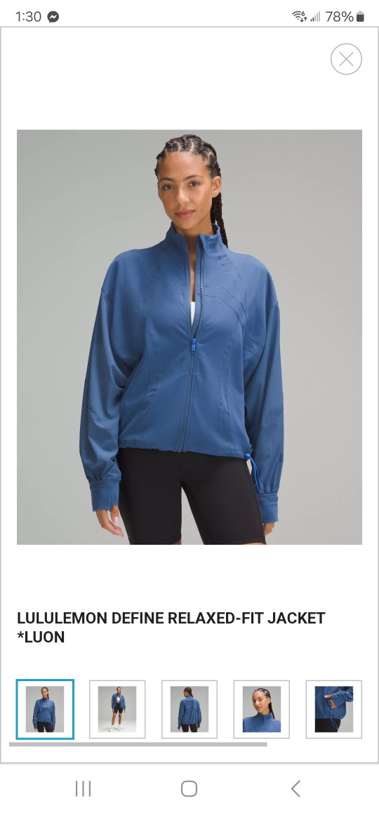 NWT Lululemon Size 8 Relex Fit Define Jacket