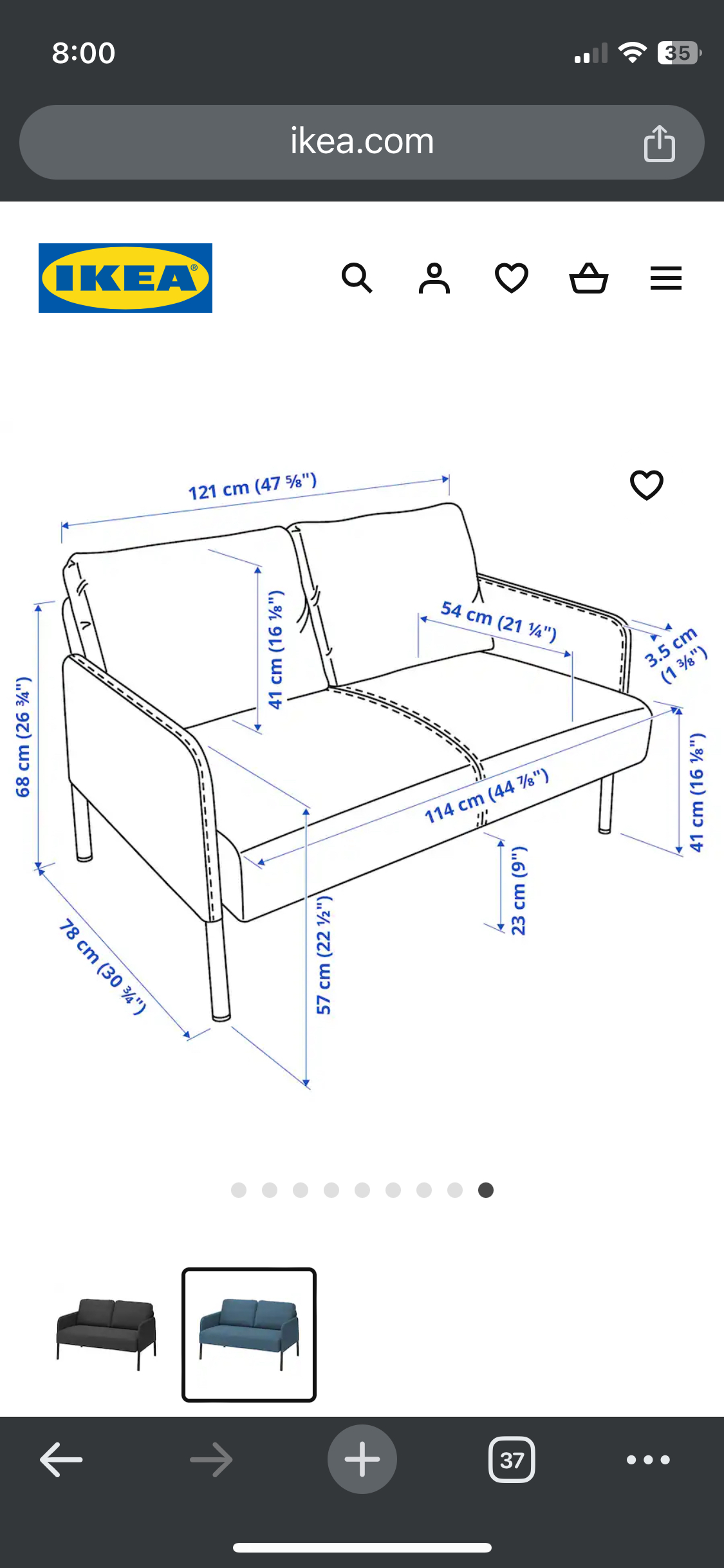 Ikea GLOSTAD sofa - photo 5