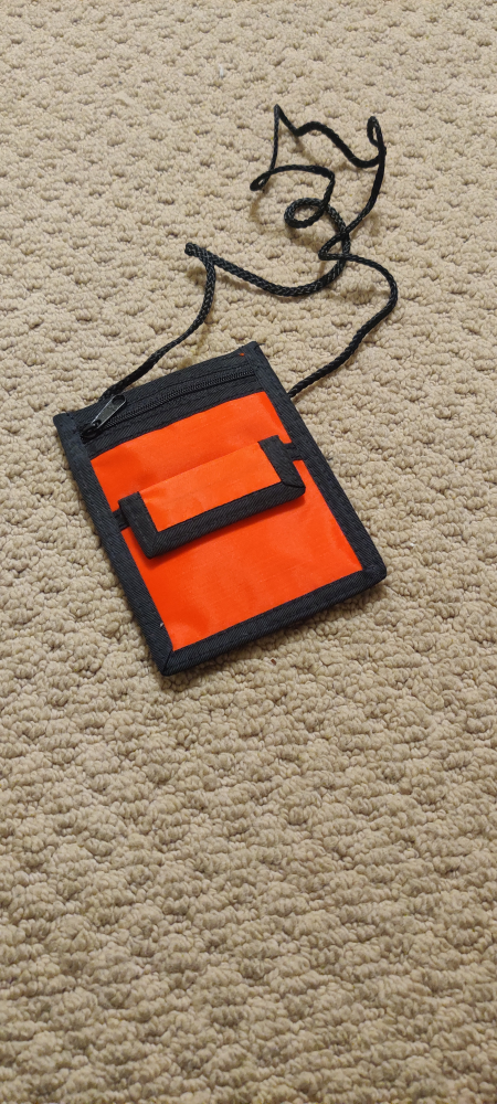 Badge holder  with zipper pockets