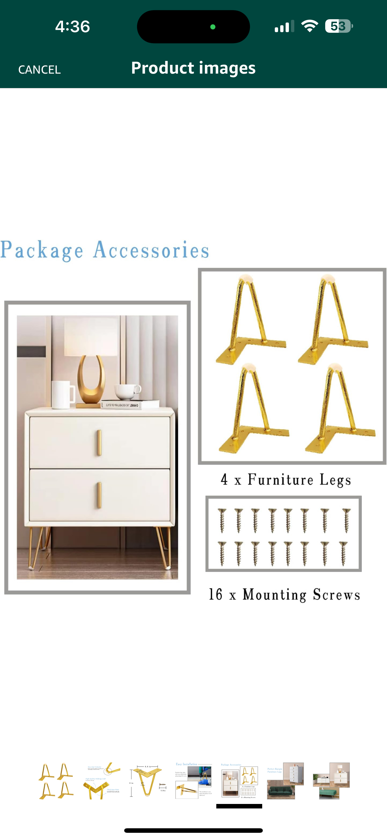 Furniture Legs, 4Pack Heavy Duty🥕 - photo 3