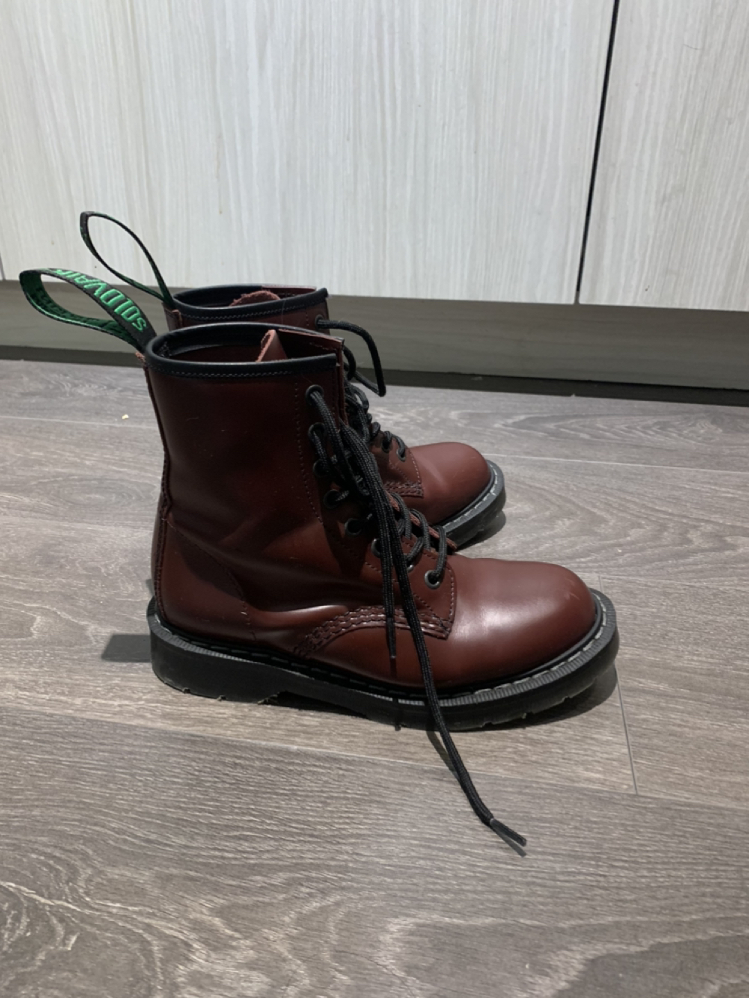 Burgundy Solovair x Doc Martens boots US 6 - photo 2