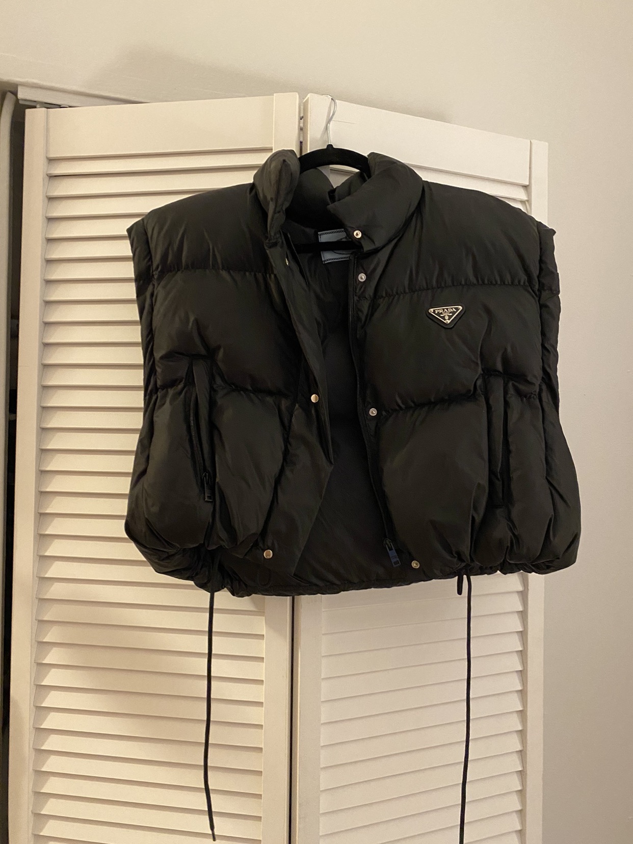 Prada crop vest puffer