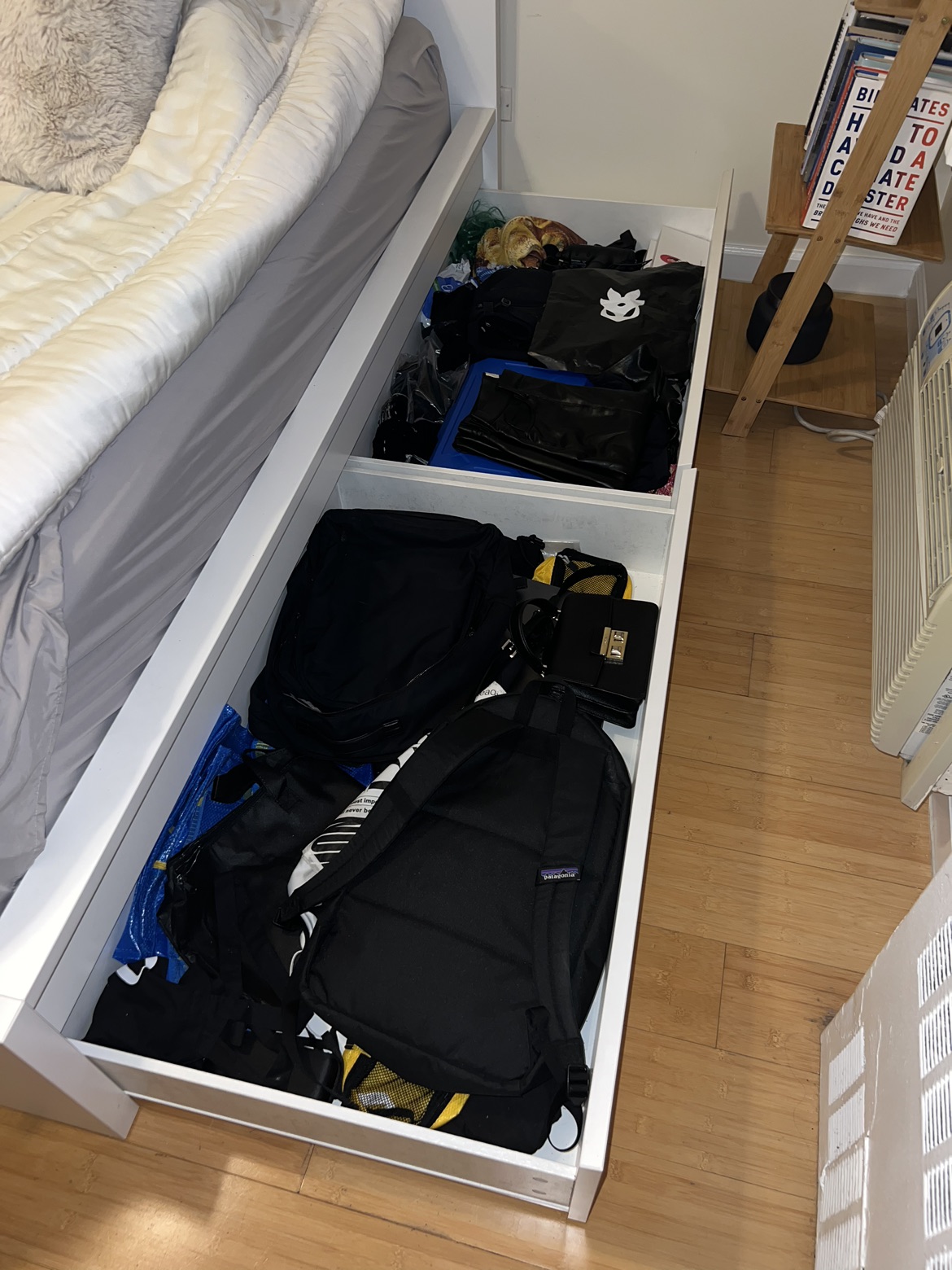 IKEA Queen Bed Frame with 4 Storage Boxes - TAKING BEST OFFER - photo 3