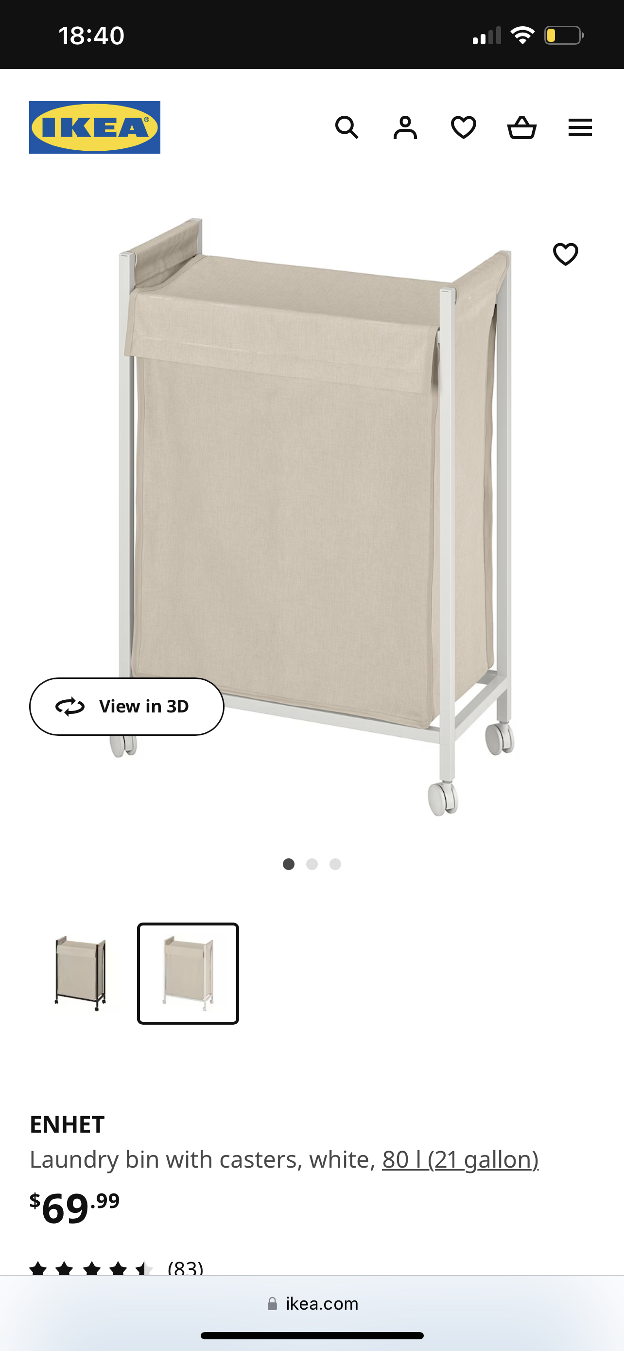 Washable laundry basket - photo 3