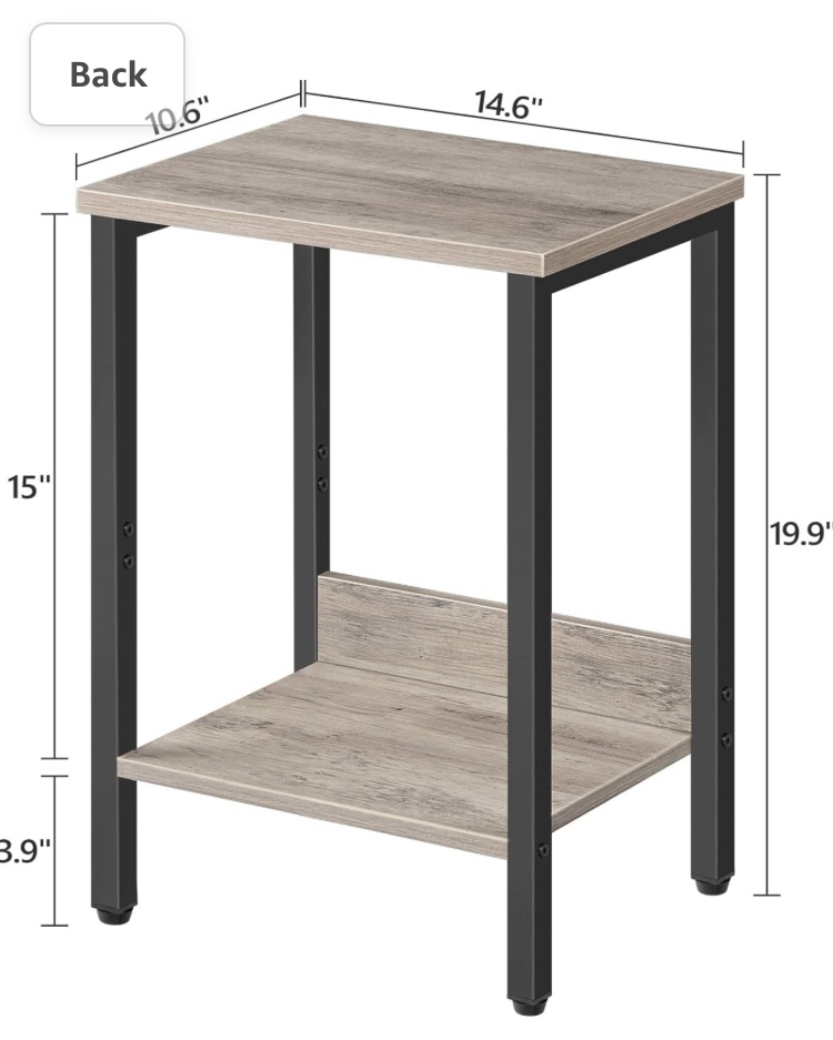 Wayfair side table x2 - photo 4