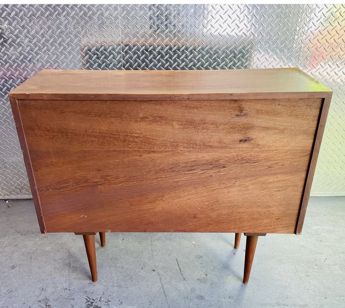 Vintage MCM Solid Wood Bookcase on Legs  (Needs some TLC) - photo 4