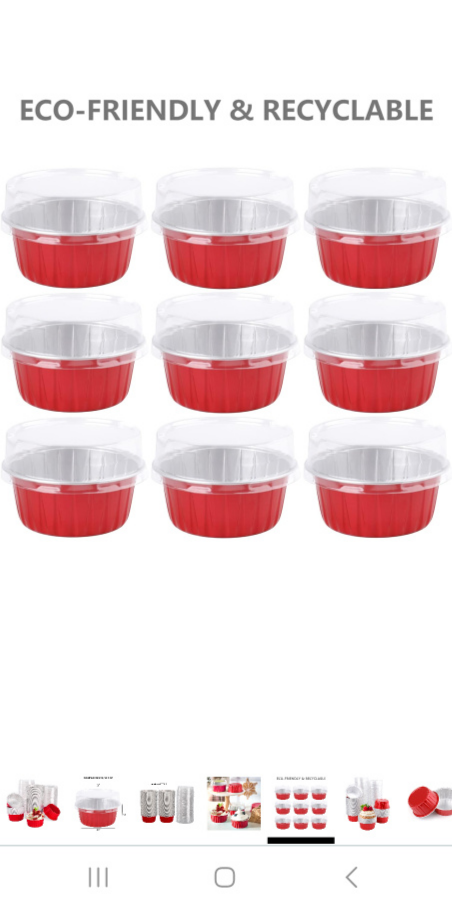 100 pcs aluminum cheescake cups with lids - photo 4