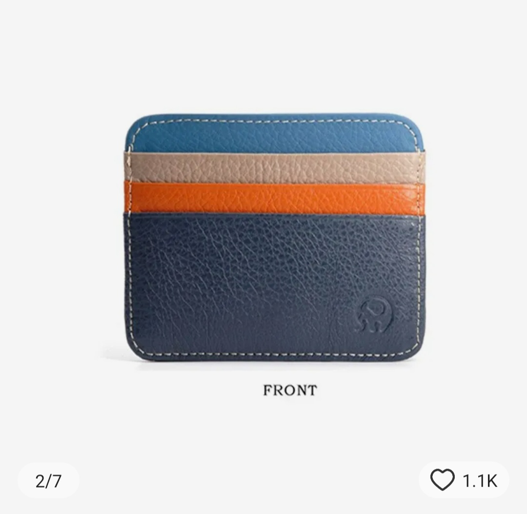 Brand New Card Holder Slot Wallet (Genuine Leather 7 Card Slots) image indicator(8)