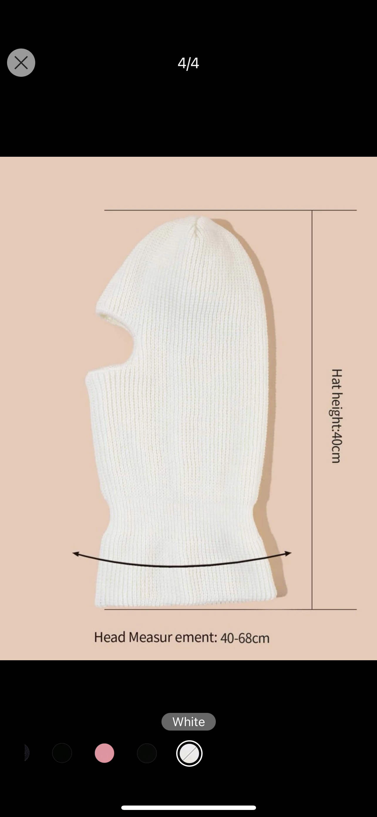 Solid Knitted Beret With Eye Hole For Winter - photo 2