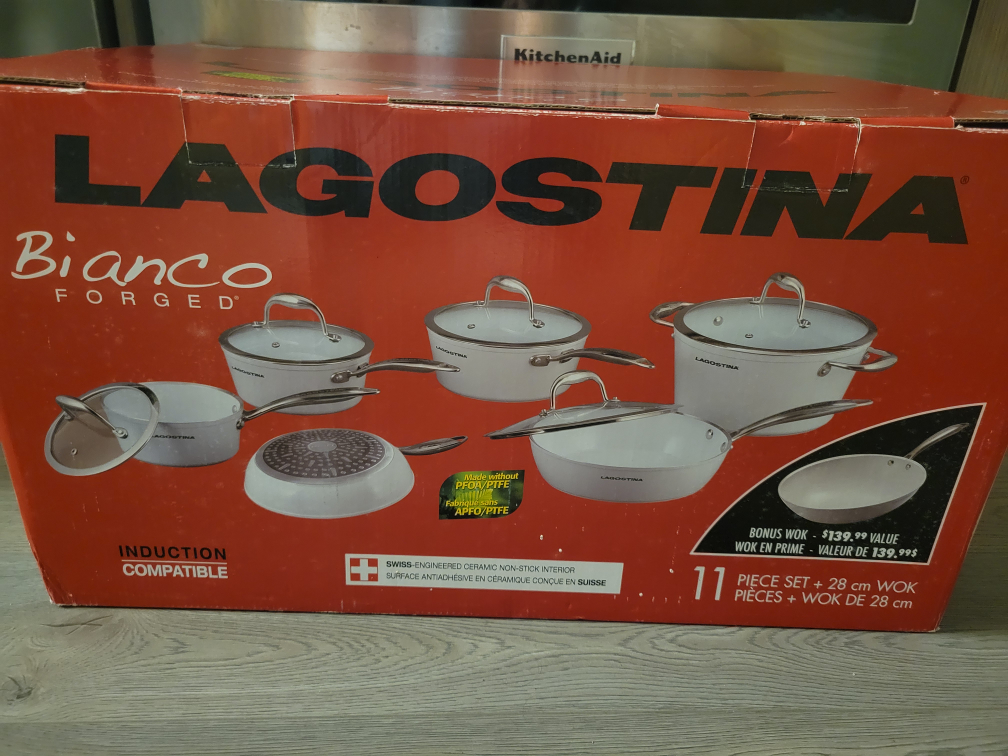 Lagostina Bianca Forged 11-piece cookware set thumbnail