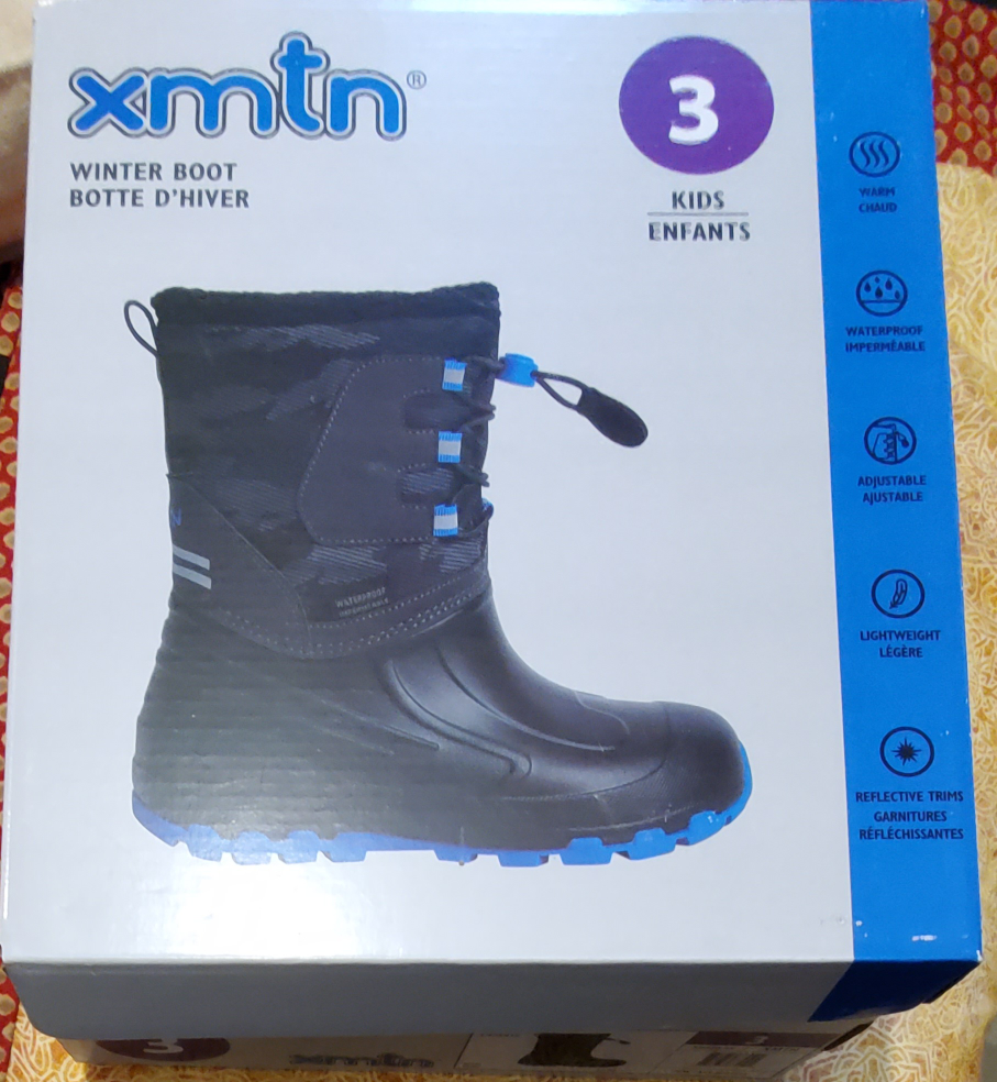 XMTN boys winter boots size 3 thumbnail