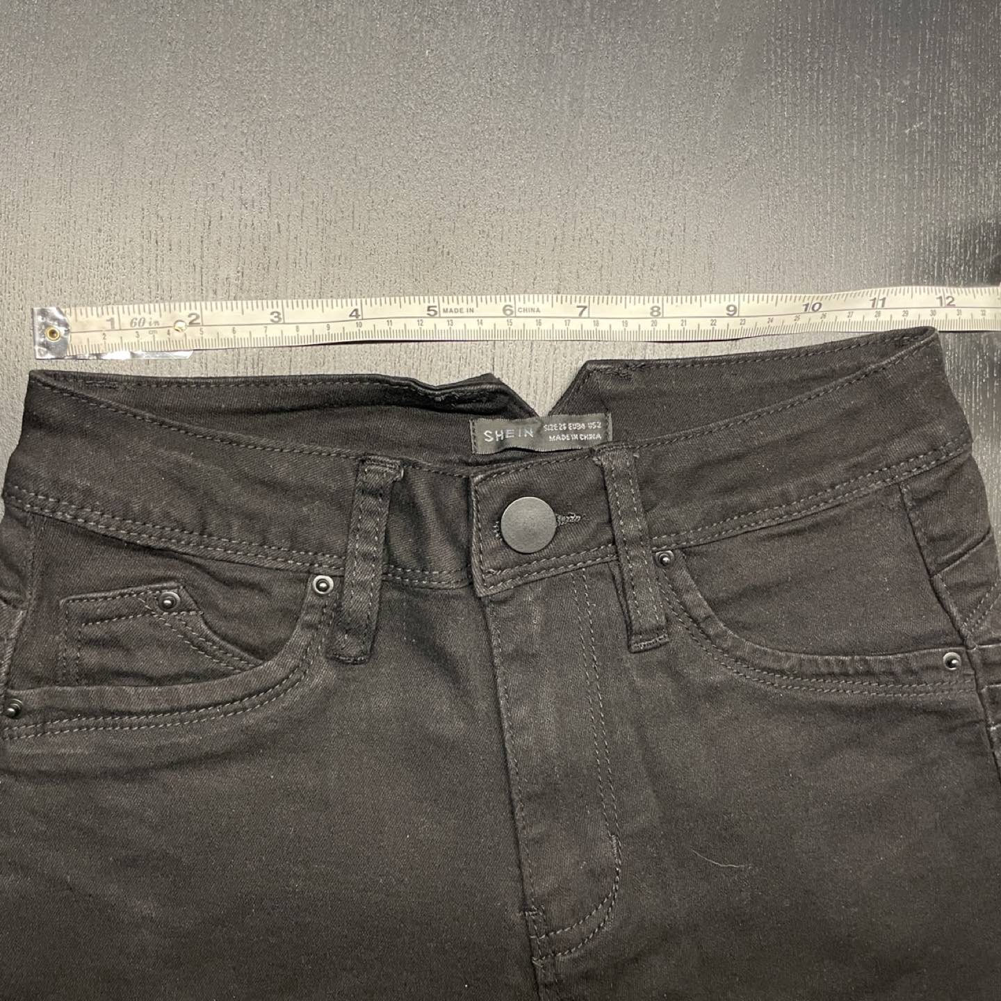 New SHEIN black high waist shorts / size 26 image indicator(9)