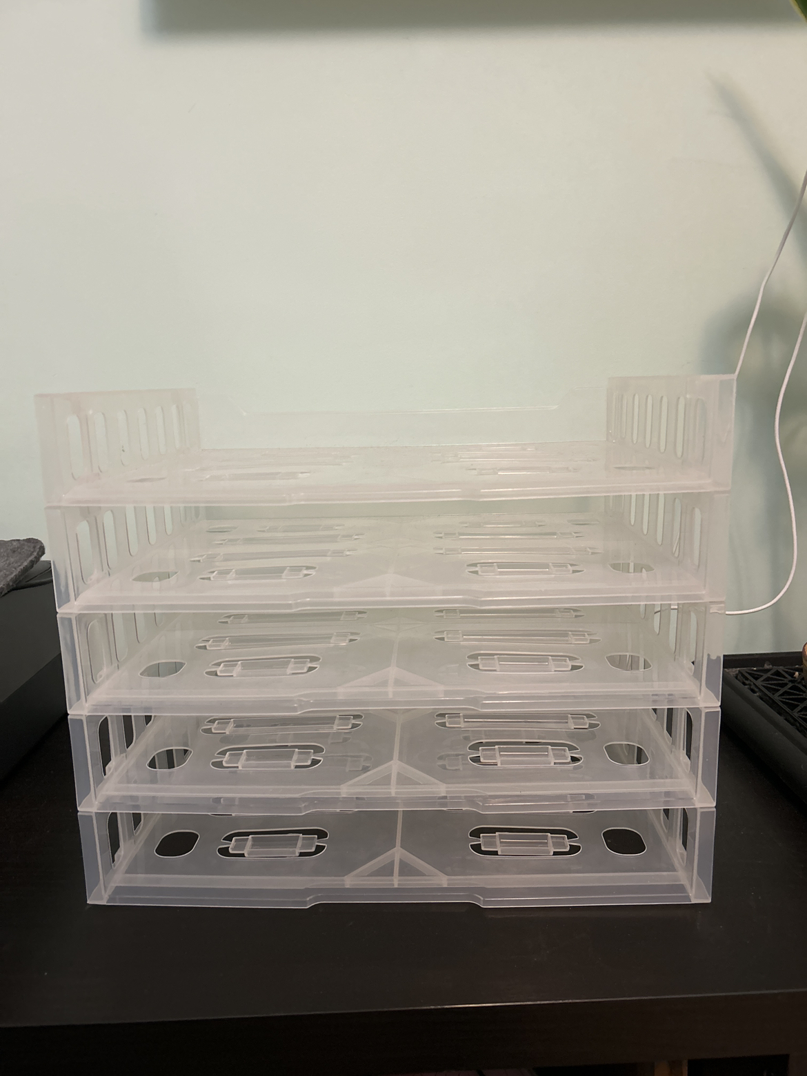 Set of 5 stackable paper organizers