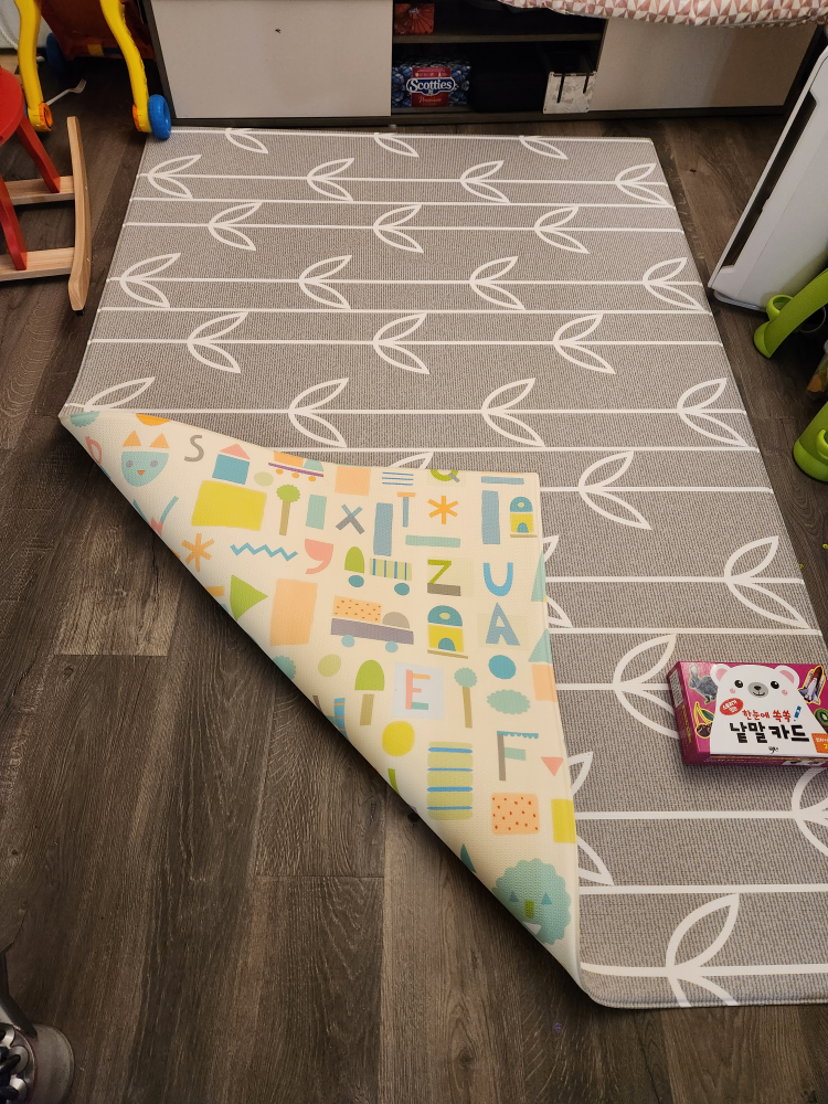 Like new Baby Care Sea Petal Grey Playmat - Large