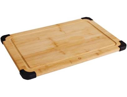 New Organic Bamboo Cutting Board, Rubber Corners thumbnail