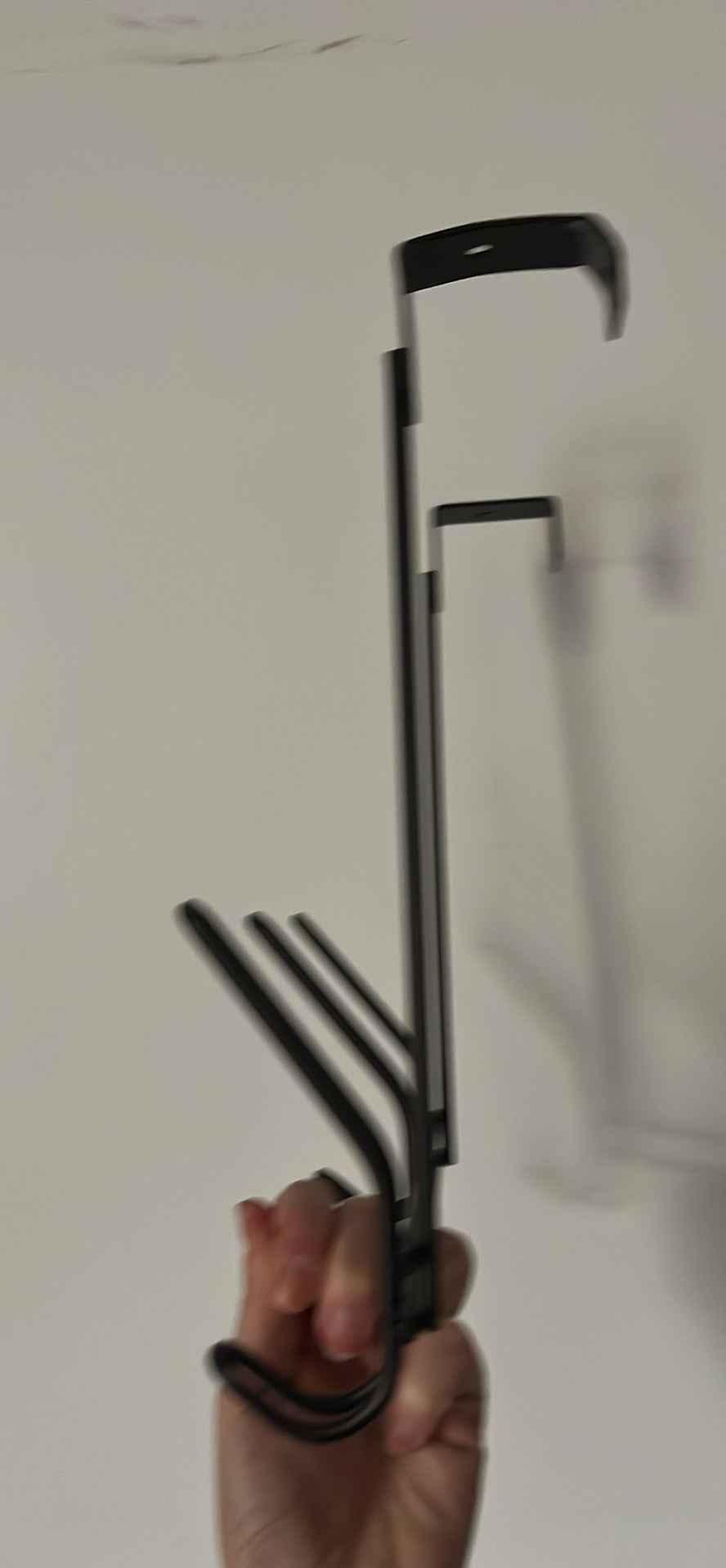 Over The Door Hook, Stainless Steel 3 Hooks, Black - photo 2