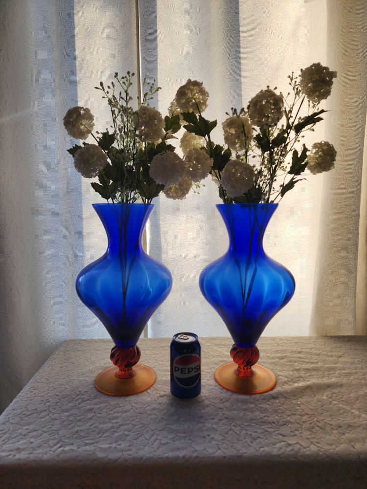 Royal blue vases for sale