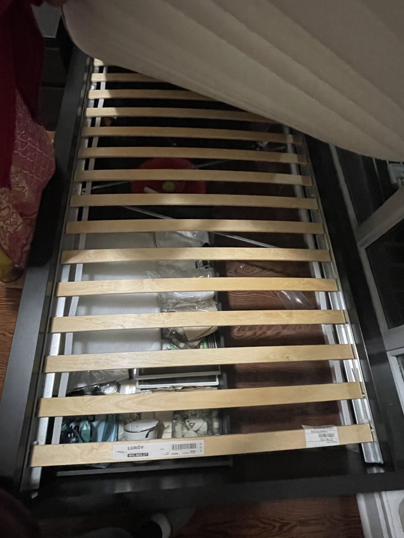 IKEA bed with frame and mattress side table - photo 2