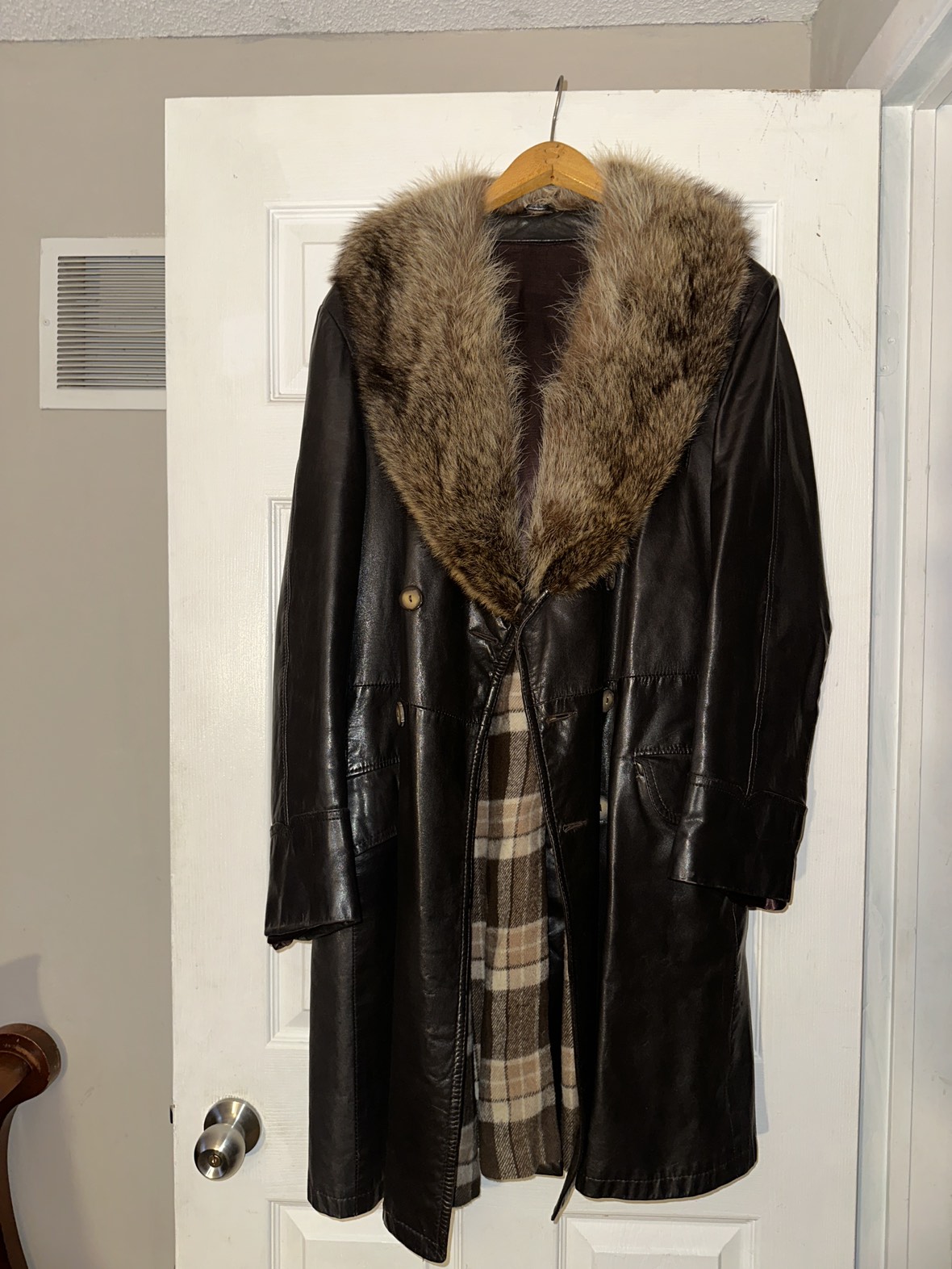 V.I.P. Vintage Leather Overcoat (brown)🥕