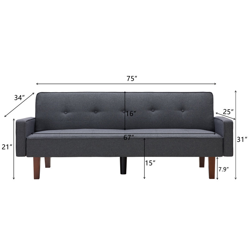 Gray sleeper sofa - photo 5
