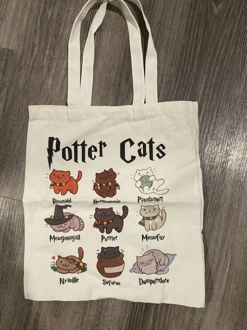 Harry Potter cats book bag