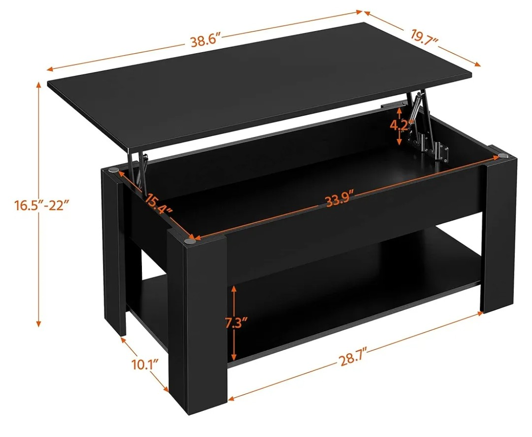 Modern Wood Lift Top Coffee Table - photo 3