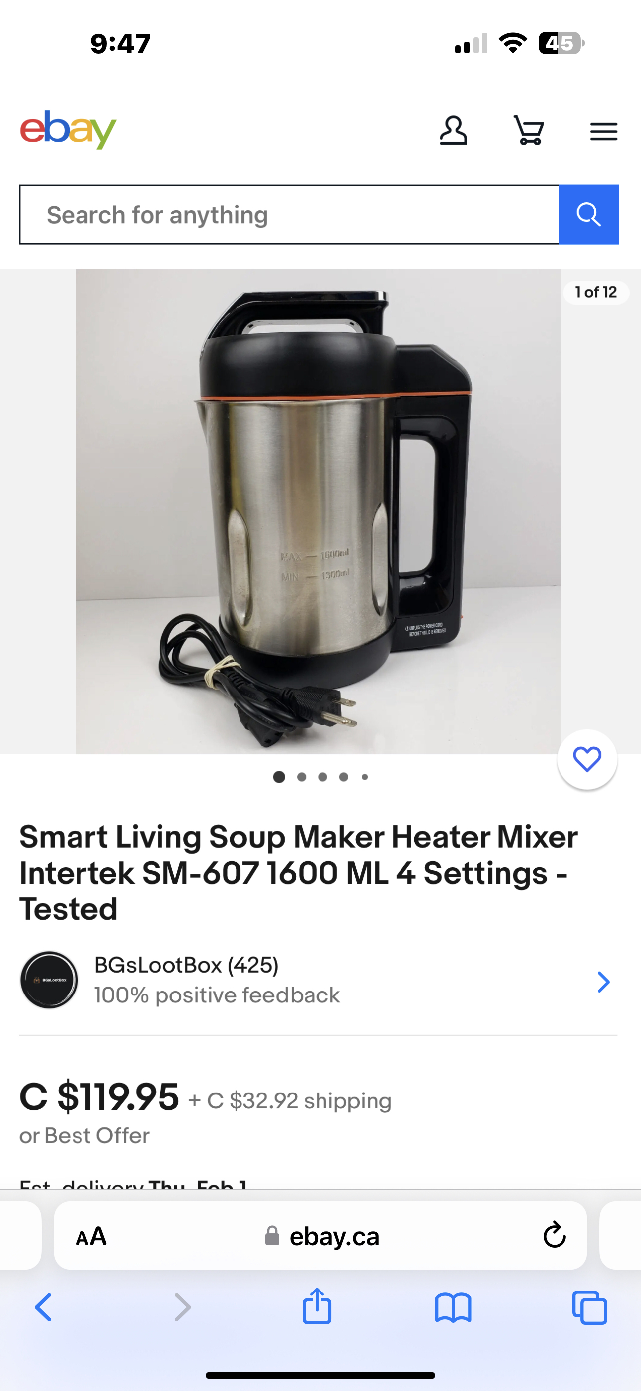 Soup Maker image indicator(5)