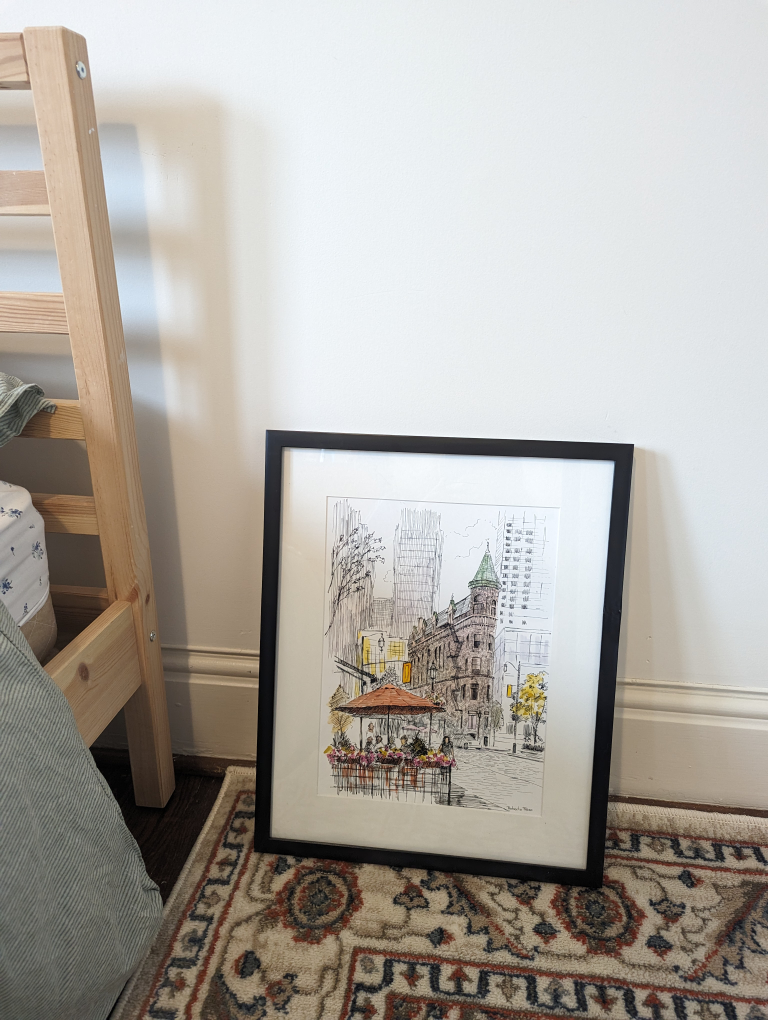 Art - Framed original print of Toronto gooderham building image indicator(2)