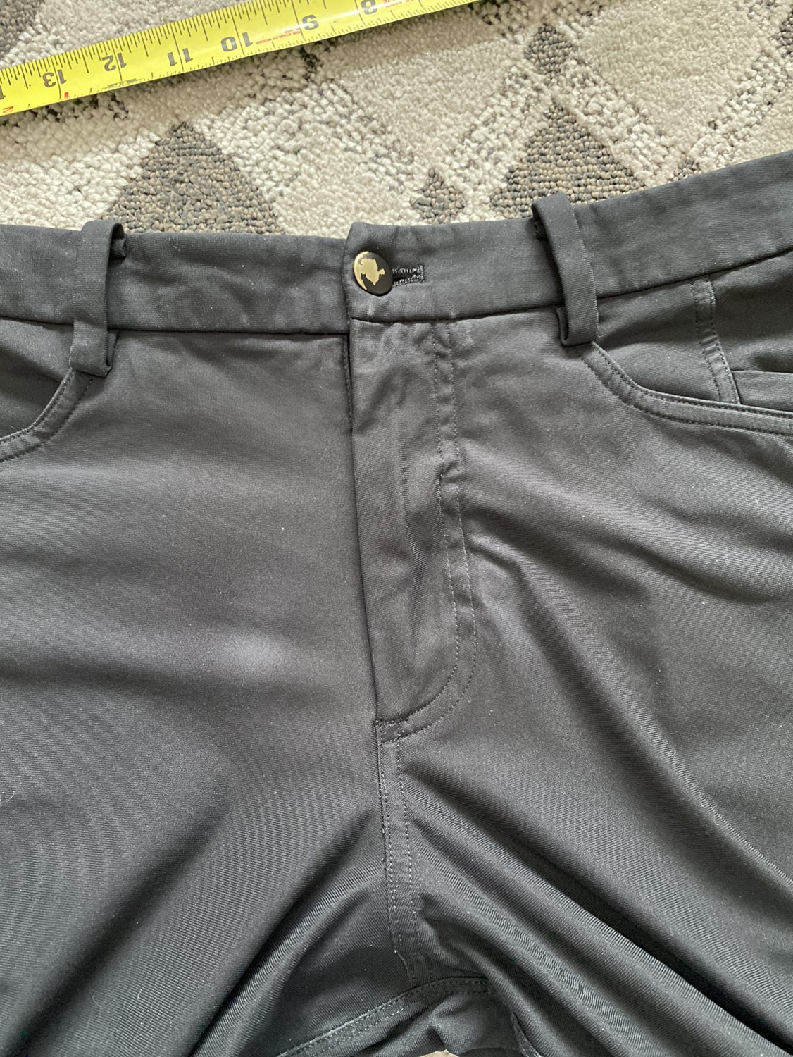 Lululemon Straight Leg Pants Black leggings women’s sz 34 waist - photo 4