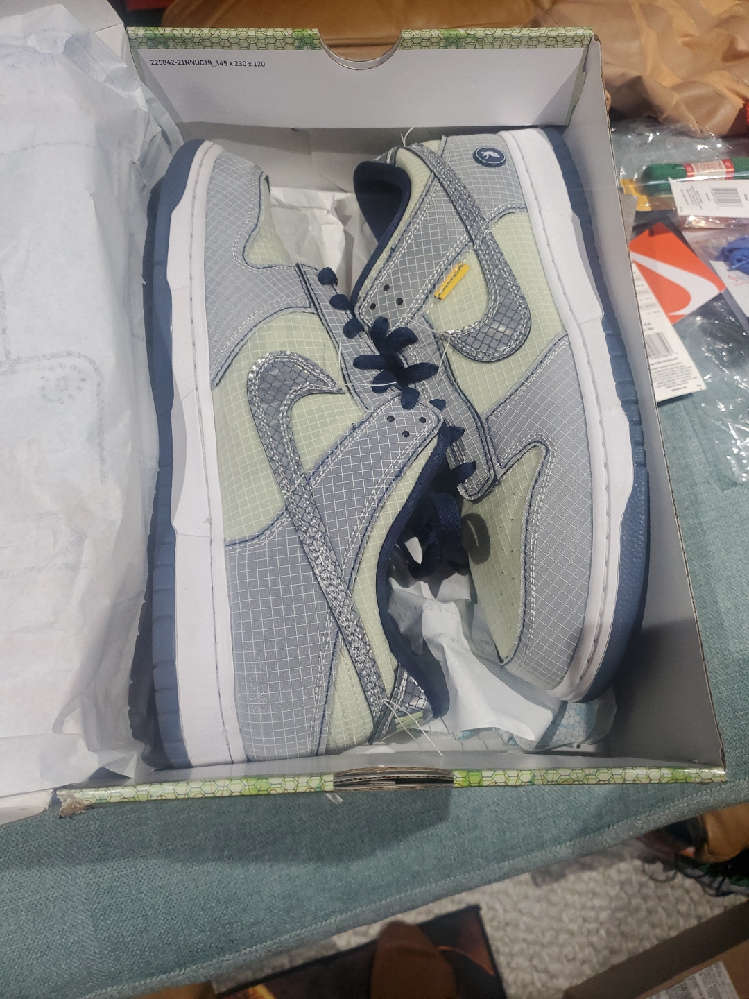 used size 11.5  union pistachio dunk