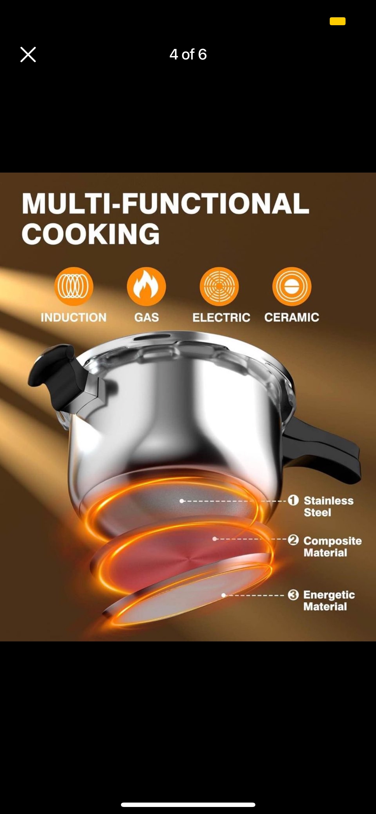 Pressure Cooker, 8 Quart Stainless Steel. - photo 3