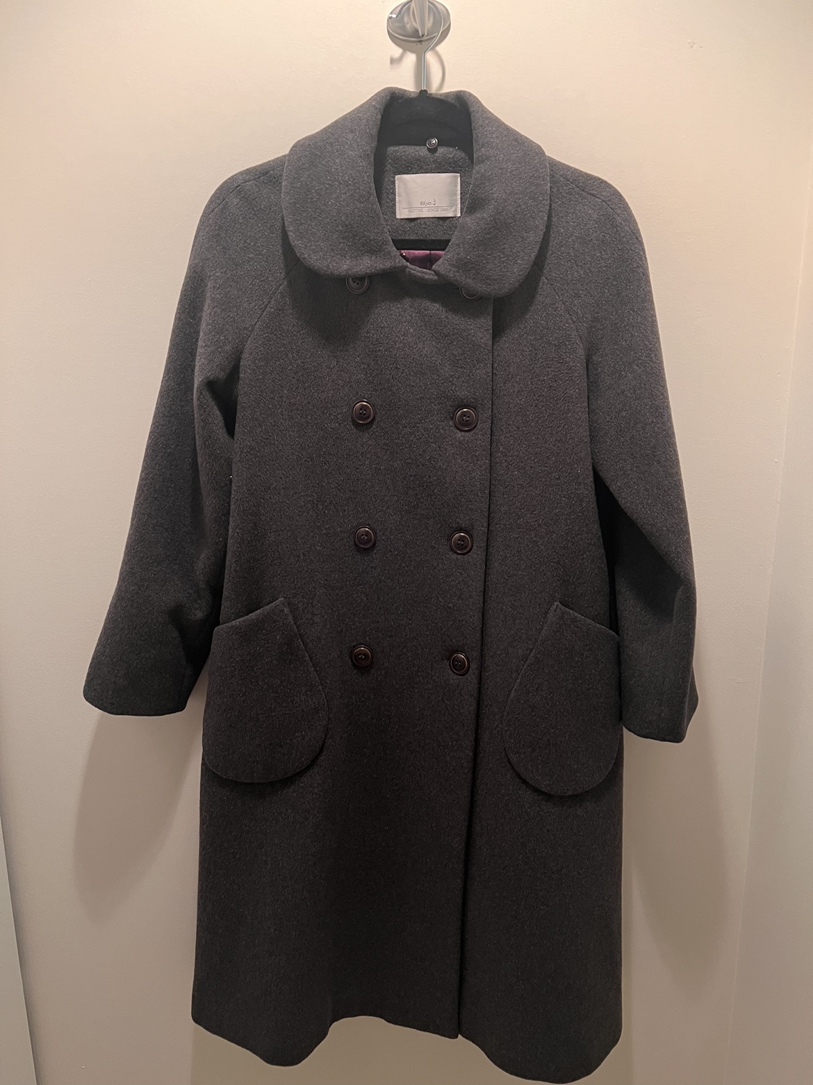 Gray wool Coat image indicator(3)