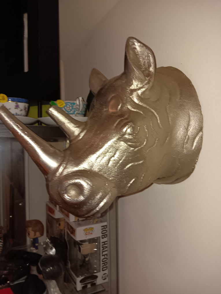 metal wall mounting rhino head thumbnail