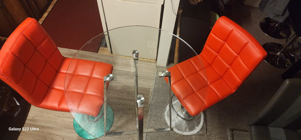 High bar table with two stools thumbnail