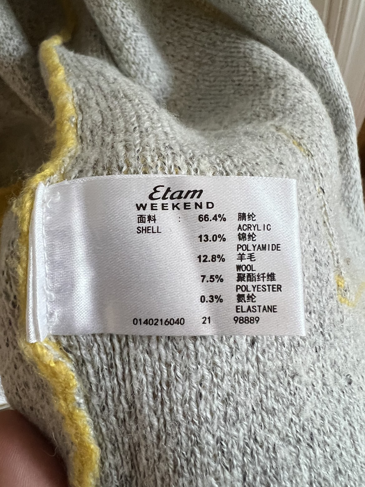 Yellow knit sweater image indicator(3)