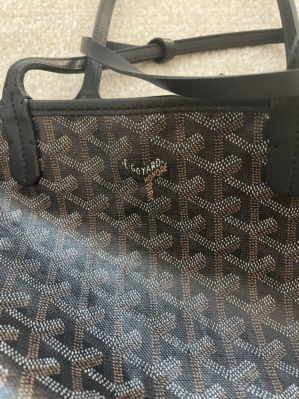 Authentic Goyard Tote PM Navy Blue - photo 5